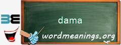 WordMeaning blackboard for dama